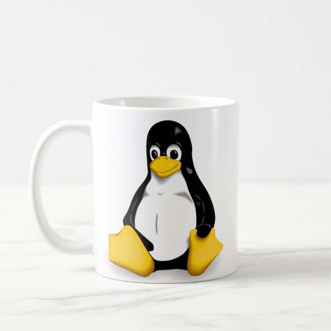 Canecas do café/chá de Linux Tux (Esquerda)