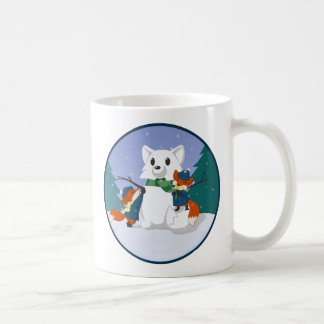 Canecas do dia da neve de Kitsune