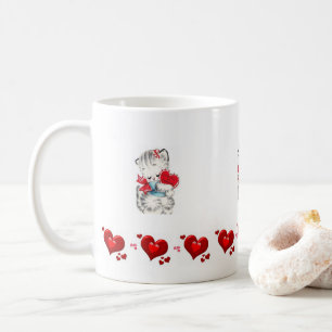 Canecas do gatinho do dia dos namorados