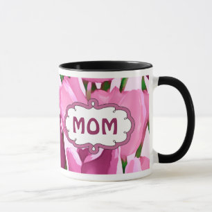 Canecas do presente do dia das mães das tulipas d