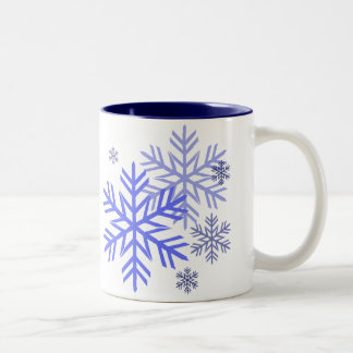 Canecas dos flocos de neve