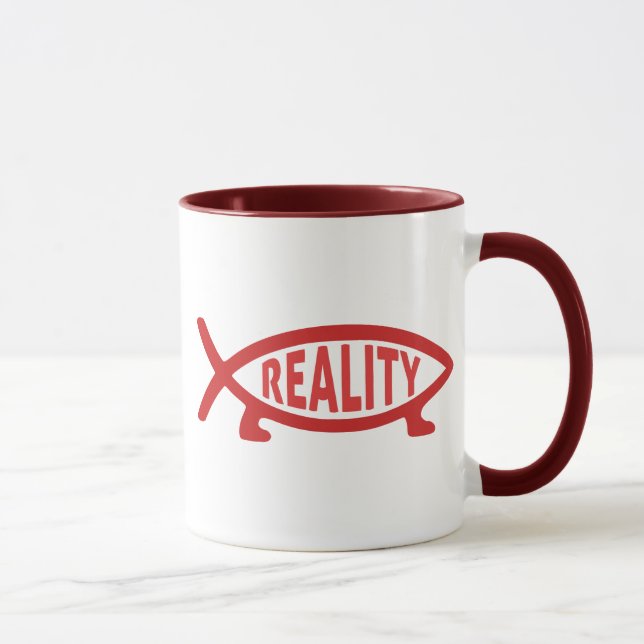 Canecas dos peixes de Darwin da realidade (Direita)