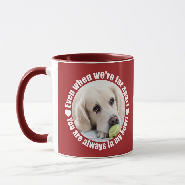 Canecas dos SEU 2 amores das FOTOS & do MONOGRAMA (Esquerda)