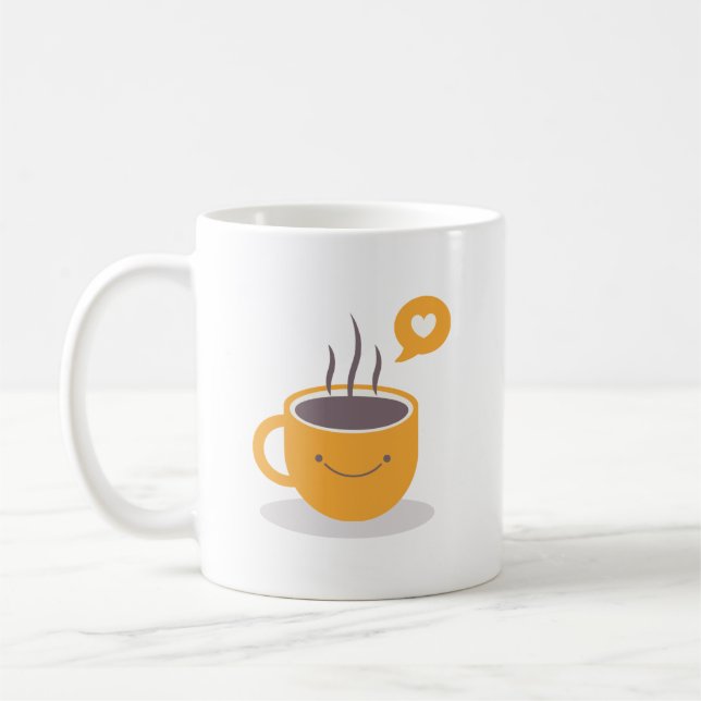 Canecas E Xícaras De Café Amarelas Fofo Com Textur (Esquerda)