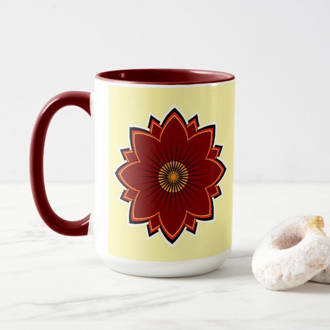Canecas e Xícaras de Flores - Design Floral (Com Donut)