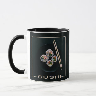 Canecas feitas sob encomenda do monograma do sushi