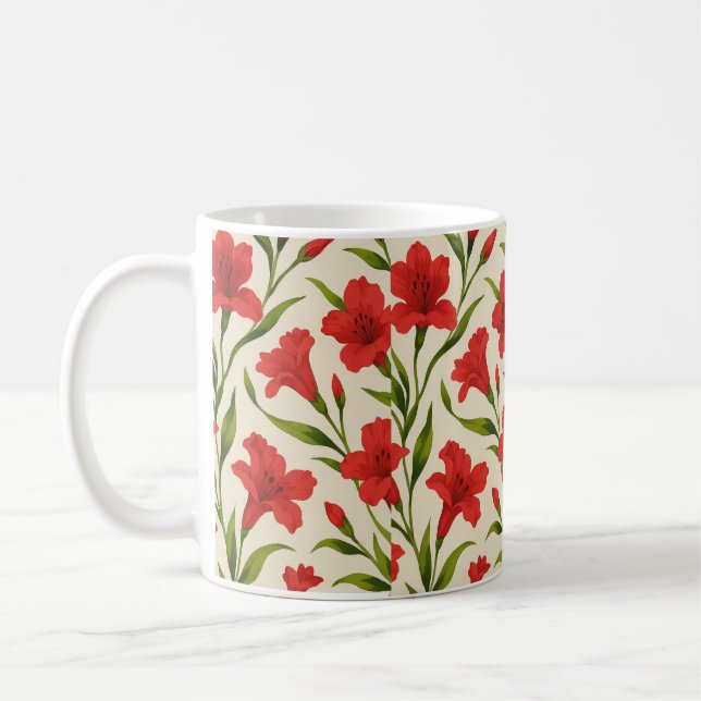 canecas florais vermelha  (Esquerda)