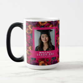 Canecas Graduais Padrão de Anêmonas Negras