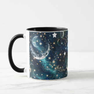 Canecas – Lua Fase Celestial Azul Gélido Luxo Café