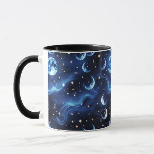 Canecas – Luar Safira Azul Fase Lunar Luxo