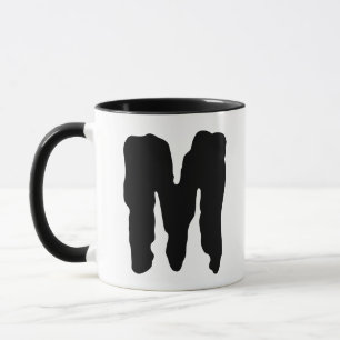 Canecas Monograma Inicial Letra Monstro Para Ele