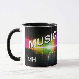 Canecas personalizadas com monograma de ilustração
