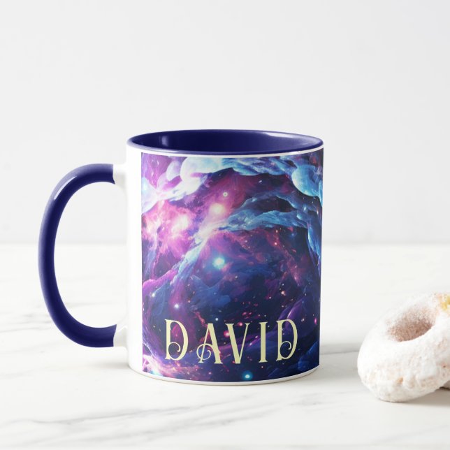 Canecas personalizadas com tema espacial para comp (Com Donut)
