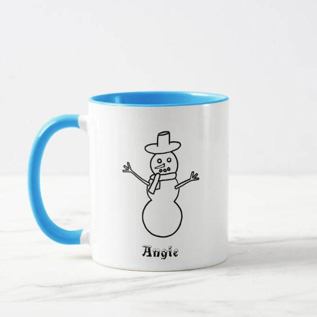 Canecas personalizadas de boneco de neve para os f (Esquerda)