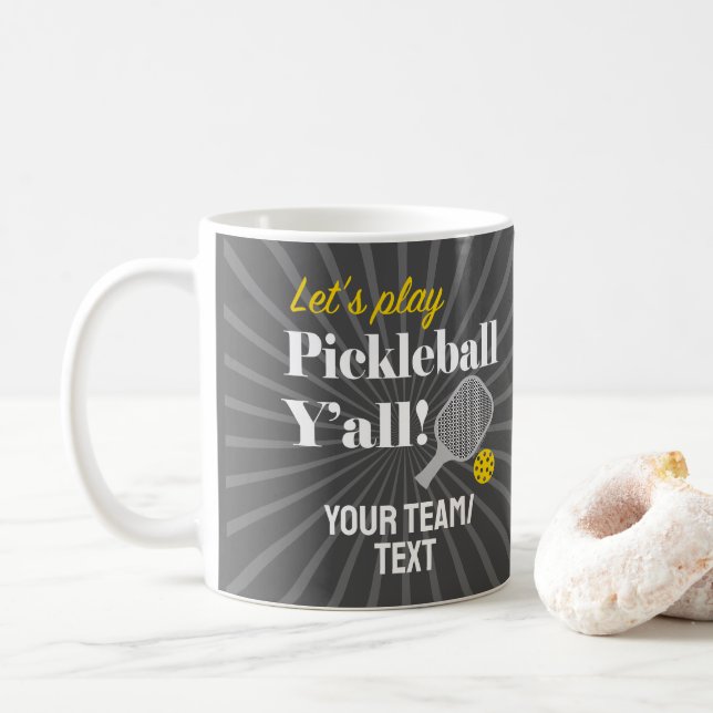 Canecas Personalizadas de Pickleball com Nome da E (Com Donut)