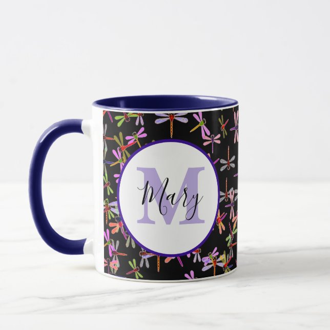 canecas personalizadas libélulas coloridas (Esquerda)