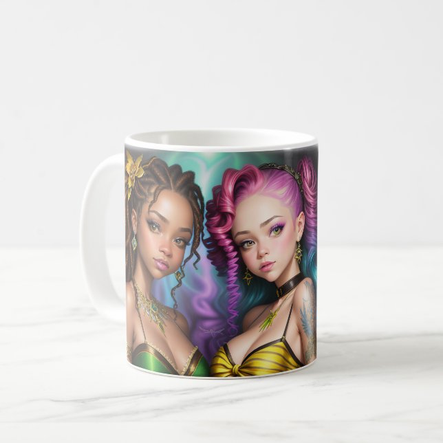 Canecas Personalizadas Melhores Amigas Foto BFF (Frente Esquerda)