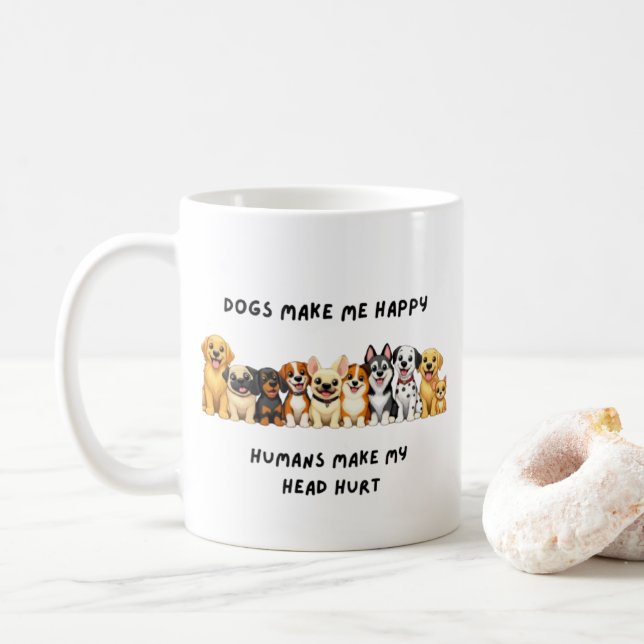 canecas sarcásticas de cachorro (Com Donut)