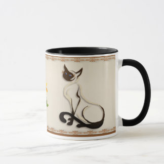 Canecas Siamese de assento do gatinho