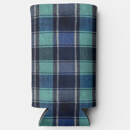 Caneleca ou Garrafa Térmica Xadrez Teal e Navy