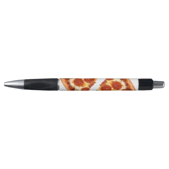 Caneta A fatia clássica de pizza de pepperoni SlipperyJoe (Frente)