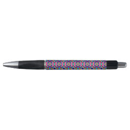 Caneta A pen with a colorful geometric pattern 