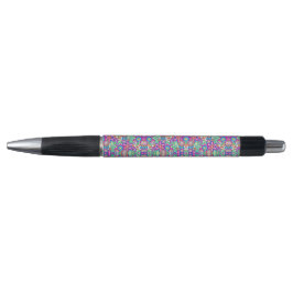 Caneta A pen with a multicolored geometric pattern 