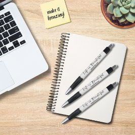 Caneta A Vida É Bonita | Marca do Blog do nome da empresa