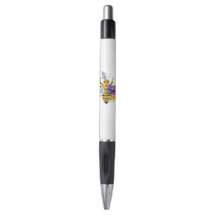 Caneta Abeja flor com plantas silvestres