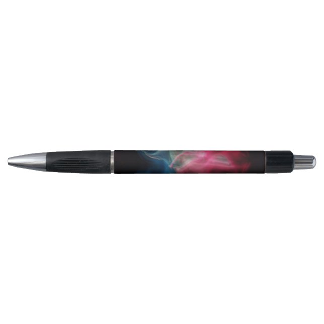 Caneta abstrato de fumo rosa e azul (Frente)