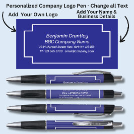 Caneta Adicionar Nome de Detalhes da Empresa, Fundo Real 