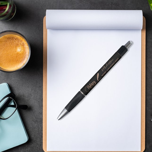 Caneta Agente assinante de empréstimo notarial rosa ouro  (Criador carregado)