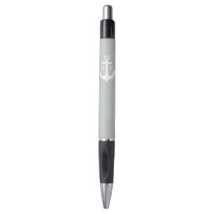 Caneta Âncora cinzenta Monogrammed
