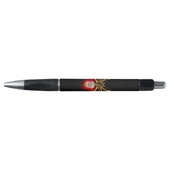 Caneta Aranha steampunk em preto (Frente)