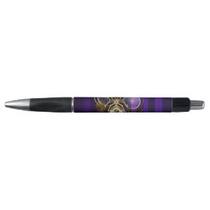 Caneta Aranha Steampunk no fundo roxo