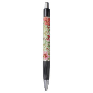 Caneta Arte Nova Antiga Chinoiserie Floral Chinesa