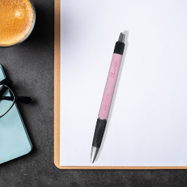 Caneta Assinatura de monograma cor de rosa