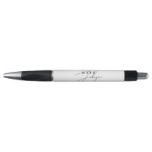 Assinatura Estilosa Monograma Script Preto Branco
