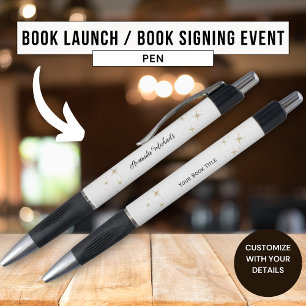 Caneta Autor Escritor Lançamento de Livro Assinatura Prom