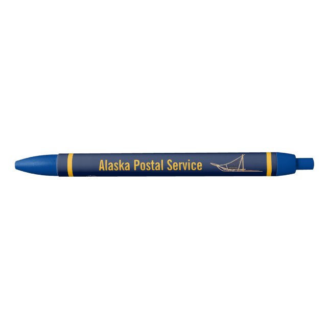 Caneta Azul Alaska Postal Service Dog Sled (Frente)
