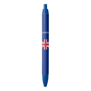 Caneta Azul Bandeira Personalizada do Reino Unido