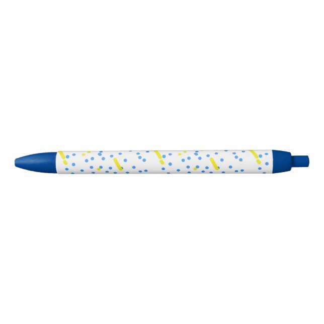 Caneta Azul Blue Yellow Comet Meteorites Pen (Frente)