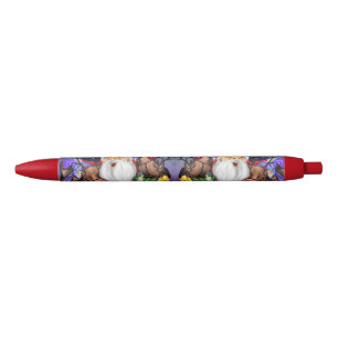 Caneta Azul Christmas Pen Santa and Reindeers - Fun