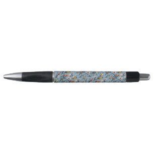 Caneta Azul Claro Boho Chic Watercolor Floral