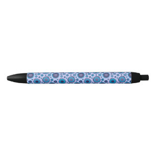 Caneta Azul Cor multicazuis branca padrões sois azulejo