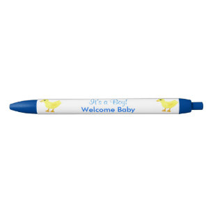 Caneta Azul É anúncios bem-vindos Ducky de um bebê do amare