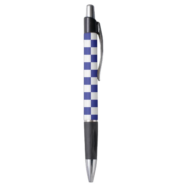 Caneta Azul e branco verificados (Parte Inferior (Vertical))
