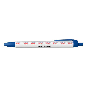 CANETA AZUL ESTILOSO BRANCO PERSONALIZÁVEL MODERNO VERIFICADO 