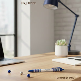 Caneta Azul Executive Chic Navy Stripes Professional Business