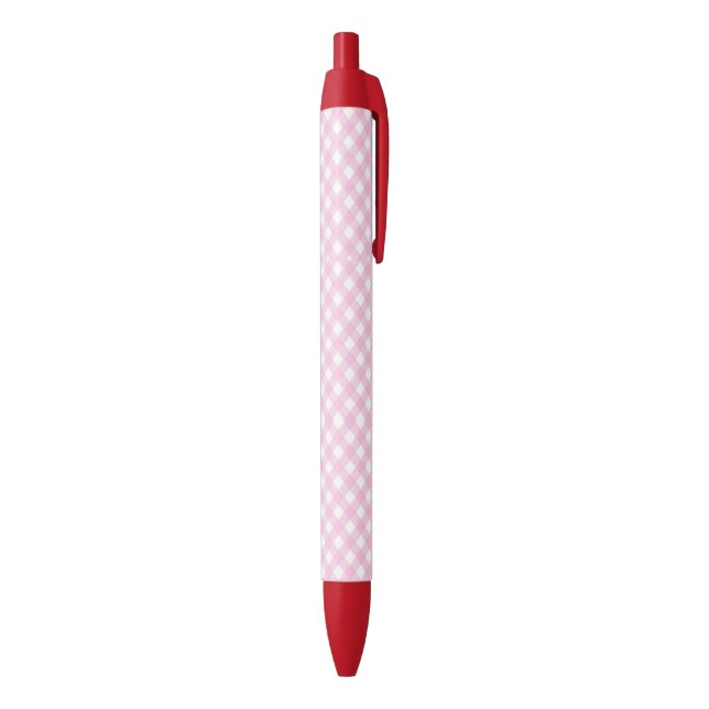 Caneta Azul F & L cor-de-rosa Gingham (parte de inferior (Vertical))